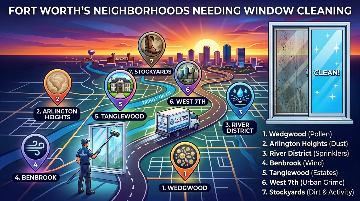 7 Fort Worth Neighborhoods That Need Window Cleaning Most